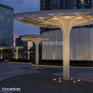 Vincentaa lớn ngoài trời hiện đại kim loại lá gian hàng tác phẩm điêu khắc có thể được tùy chỉnh với thiết kế mới - Product Image 3