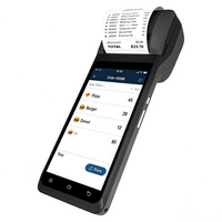 Terminal POS Genggam Android 13 HD 5,5 Inci dengan Pembayaran NFC, Printer Thermal, Scanner, 8-Core 1.6GHz, Dual SIM, 16GB