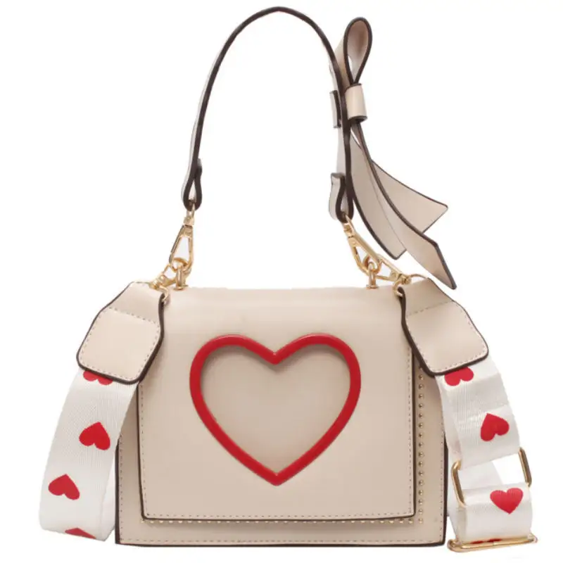 2022 Summer New Japan Cute Handbag Transparent Girls Heart Jelly Bag Waterproof Beach Reflective Crossbody Small Bag