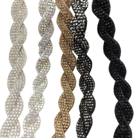 Accessoires de vêtements et chaussures en strass 3D écologiques en forme de demi-cercle à motifs brodés, dorés, pour sacs et chaussures – Vente en gros