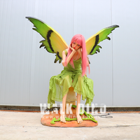 Modèle de fée des fleurs en silicone de haute qualité, modèle animatronique pour l'intérieur et l'extérieur, pour les centres commerciaux, les parcs d'aventure, utilisation publique