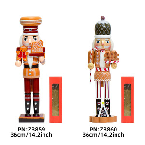 Phong Cách Mới Hạn Chế Rắn Gỗ Hình Dạng 38Cm Gingerbread Đầu Bếp <span class=keywords><strong>Nutcracker</strong></span> Trang Trí Con Rối Cho Giáng Sinh Bảng Hiển Thị - Product Image 5