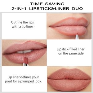 <span class=keywords><strong>Rouge</strong></span> à lèvres <span class=keywords><strong>Mat</strong></span> 2 en 1 personnalisé et crayon à lèvres, Kit de crayon, étiquette privée, volume instantané, imperméable, maquillage - Product Image 3