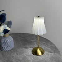 Lampe de table rétro rechargeable à commande tactile, trois couleurs, lampe d'ambiance pour chambre à coucher, lampe décorative créative pour café