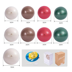 Ballon de yoga Pilates suisse personnalisé anti-dérapant et anti-éclatement BLOOM Fitness pour exercices d'équilibre, abdominaux, grossesse et accouchement, 55/<span class=keywords><strong>65</strong></span>/75 cm - Product Image 4