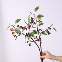 Plante Artificielle Verte, Baies Sauvages en Gros, Petites Branches Décoratives pour la Maison, Baies en Mousse Florale pour Mariage et Photographie en Extérieur