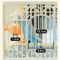 Cage à oiseaux en plastique de qualité alimentaire pour animaux domestiques, style villa, grand espace, respirante, anti-évasion