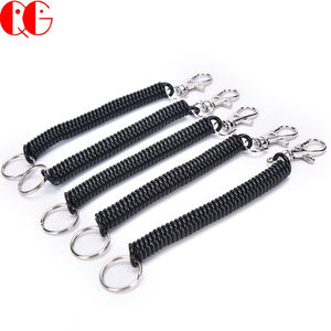 LLavero de bobina de resorte en espiral, cuerda de estiramiento de defensa antirrobo, llavero de seguridad con hebilla de langosta de Metal para soporte de regalo de llave - Product Image 1