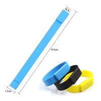 Flashdisk Silikon Grosir USB 2.0 Logo Kustom Gelang 2GB 4GB 16GB 32GB 64GB Flashdisk USB Bentuk Gelang Memory Stick Pen Drive
