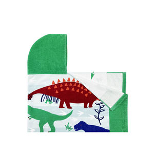 Serviette de plage pour enfants personnalisée 100% coton, <span class=keywords><strong>poncho</strong></span> de plage à capuche doux pour la peau, serviette de plage absorbante pour la piscine - Product Image 3