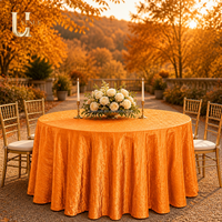 Nappe en taffetas froissé Uvenue, élégante, texturée, vert émeraude, pour réception de mariage, banquet, événement, fête, décoration