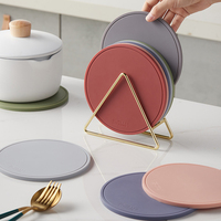 Sous-plats en silicone naturel isolants avec drainage, tapis de table, dessous-de-plat pour assiettes et bols, accessoires de cuisine