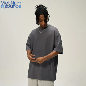 Camiseta de cuello redondo de algodón Elite 100%-Cómoda y transpirable-Crea tu propio logotipo y estilo-Hecho en Vietnam Source Manufactory - Product Image 1