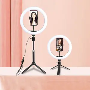 6 inç fotoğrafçılık kısılabilir yüzük lamba kameralı telefon Video Led Selfie halka ışık