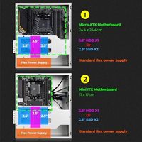 Casing Komputer MicroATX/Mini ITX Bentuk Kecil Mini Tower Bahan SPCC Tebal 0.8mm Kompatibel MATX MINI Tersedia