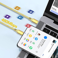 Câble USB C en nylon coloré 240W 48V 5A E-Mark avec coque en aluminium Type C vers C pour une charge rapide pour iPhone 16 Pro MacBook