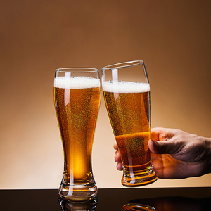 Verres à bière soufflés à la main avec logo personnalisé, verres à vin de football mondial, ensemble de verres à bière pas chers, verres à bière Pilsner artisanaux transparents – Vente en gros - Product Image 6