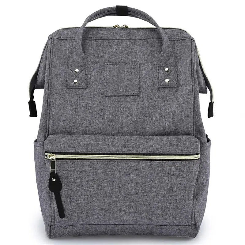 Private Label Unisex Big Bookbags Boy Custom Gray Solid Colour University School Backpacks For Men