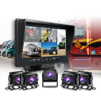 Wemaer, sistema de cámara de marcha atrás de 10 pulgadas, Sensor AHD de imagen, monitoreo de autobuses y camiones, cámara BSD de área ciega de 5 vías para vehículos más grandes