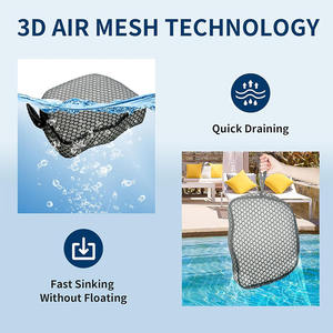 Coussin de confort pour spa en maille 3D lesté, taille personnalisable, base antidérapante, à absorption rapide, pour bain à remous adulte, découpe par estampage - Product Image 2