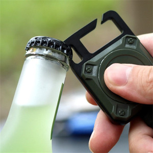 <span class=keywords><strong>Porte</strong></span>-clés rétractable rectangle avec bobine de <span class=keywords><strong>porte</strong></span>-<span class=keywords><strong>badge</strong></span> à fermeture magnétique avec ouvre-bouteille à cordon solide - Product Image 2