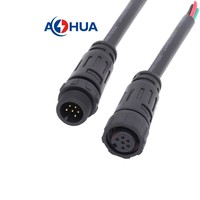 Sur-moulage 6Pin Nylon Connecteur IP68 Mâle Femelle 6 Voies Câble Led Connecteur M12 Connecteur pour Équipement Agricole