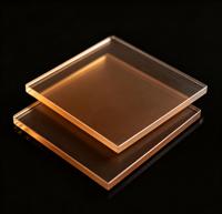Clôture de sécurité industrielle sur mesure, plaque en polycarbonate durable de couleur marron