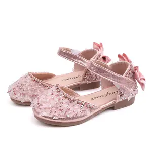 Ivy70043C 2019 Musim Semi Hotselling Anak Perempuan Lucu Diamond Ikatan Simpul Desain Kinerja Sepatu Kulit