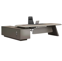 Ensemble de chaises de bureau Boss Desk Ensemble de chaises de bureau en forme de L Design modulaire Lampe de bureau moderne Style de luxe