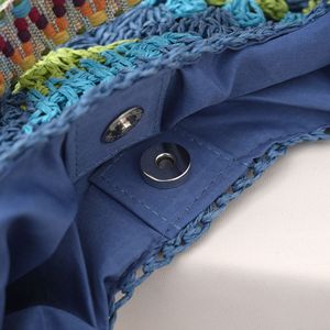 Wholesale Versatile Large-Capacity Crochet Commuter <b>Bag</b> Waterproof Shoulder Woven Polyester Crochet Clasp Straw <b>Bag</b> <b>Knitted</b> <b>Bag</b> - Product Image 2