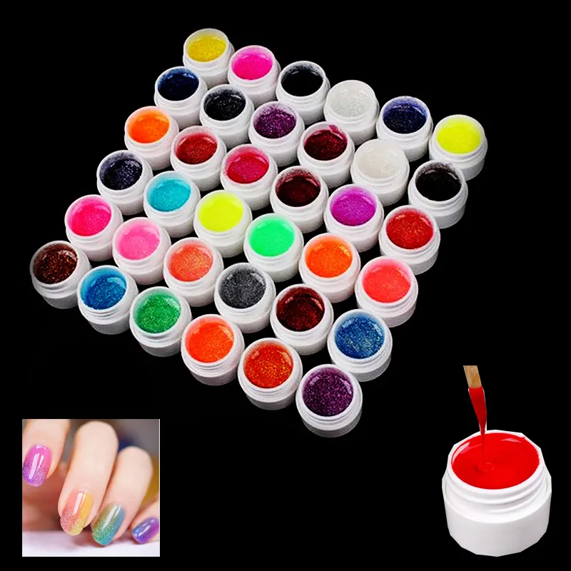 Для Неил арта украшения для кончиков ногтей дизайн Гель-лак для ногтей, 36 цветов 5 мл гель для смешивания красок УФ-гель для ногтей оптом
