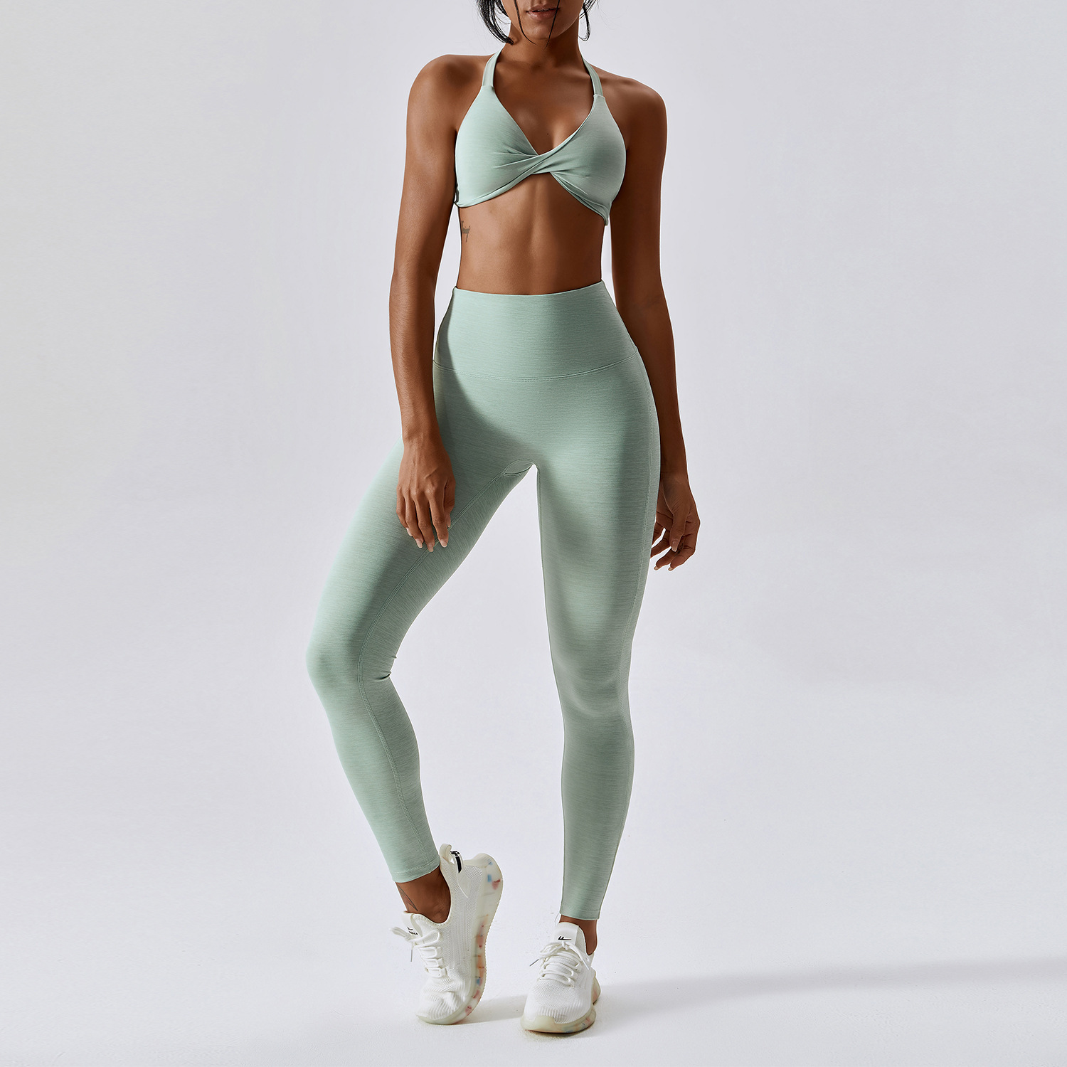 Soutien-gorge vert + leggings
