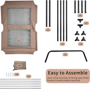 Erhöhtes Abnehmbares Haustierbett <span class=keywords><strong>30</strong></span> UV-Beständig & Wasserdicht Hundebett mit Überdachung Atmungsaktives Schattenzelt für Hunde und Katzen - Product Image 2