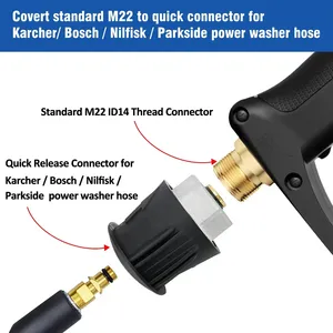 Pistola de Agua a Presión Nilfisk <span class=keywords><strong>Parkside</strong></span> con Conector para Manguera de Limpieza de Autos, <span class=keywords><strong>Herramientas</strong></span> de Limpieza Eficientes - Product Image 5