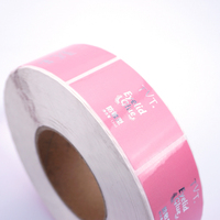 Autocollants personnalisés en rouleau avec logo rose, estampage à chaud argenté de luxe, pour flacons de 3 ml et 10 ml
