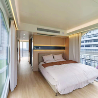 Maison capsule intelligente en aluminium M7, maison préfabriquée modulaire avec mobilier complet pour le camping de luxe et la vie en hôtel