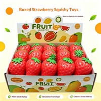 Jouet anti-stress créatif en forme de fraise extra-large, ultra-doux en caoutchouc, emballage en boîte - Cadeau idéal 14