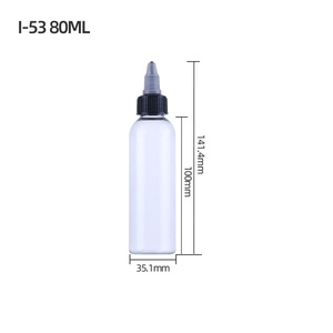 Venta al por mayor: Botellas dispensadoras de PET de 60ml y 30ml con boquilla puntiaguda para gotas auriculares y pintura, con tapa de gel de plástico <span class=keywords><strong>transparente</strong></span>. - Product Image 6