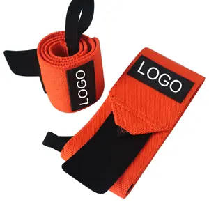 Custom Adjustable Gym Fitness powerlift Wristband Training Support Straps Belt Workout Weight Lifting Wrist Wraps