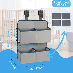 U867 personalizzare grande capacità fasciatoio porta pannolini per culla e box culla portatile tavolo appeso pannolino Organizer - Product Image 2