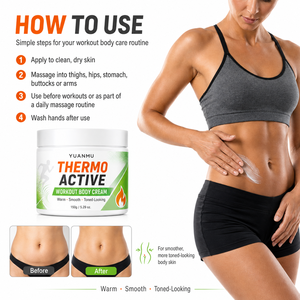 Crème triple action stimulante pour la transpiration – Crème amincissante pour les bras, le ventre et la taille – Gel pré-entraînement pour hommes et femmes - Product Image 6