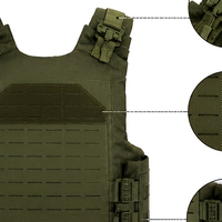 Gilet tactique UHMWPE IIIA avec doublure, porte-plaques modulaire découpé au laser, ajustable, à libération rapide, couverture avant et arrière
