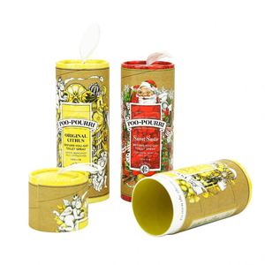 Eco Friendly Cosmetics Packaging Cardboard Tube Packaging <b>Christmas</b> <b>Gift</b> <b>Box</b> Spray Round Paper Tube with Ribbon - Product Image 1
