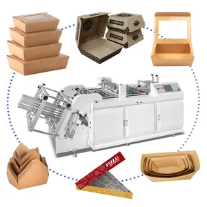 80-200pcs/min Automatic Paper Lunch Box Making Machine Paper Lunch Box Cups Hot Dog Box Trays Forming Making Machine