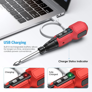 Destornillador Eléctrico Inalámbrico <span class=keywords><strong>USB</strong></span> Recargable de 900 mAh con Luz LED, 9 Puntas de Destornillador - Product Image 3