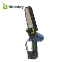 Mini tronçonneuse électrique sans fil de 6 pouces, scie à bois portable pour l'élagage des branches de jardin et la coupe de bois domestique