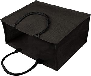 Bolsas de Yute Personalizadas de Alta Calidad al por Mayor, Bolsas de <span class=keywords><strong>Playa</strong></span> de Lino Negras Económicas y Personalizables - Product Image 4