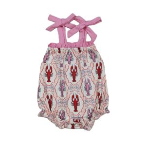 Mono de Verano para Bebé Niña con Estampado de Cangrejos de Río, 95% Algodón y Spandex, Informal, para Recién Nacidos - Product Image 1