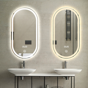 Parete Touch Screen a forma ovale impermeabile <span class=keywords><strong>bagno</strong></span> specchio <span class=keywords><strong>LED</strong></span> <span class=keywords><strong>con</strong></span> luce dimmerabile - Product Image 1