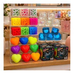 Pelota Sensorial Antiestrés de Corazón con Purpurina que Brilla en la Oscuridad, Juguete Sensorial Blandito para Adultos y Niños, Regalo, Vendedor para el Mercado de Exportación - Product Image 5
